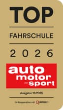 Siegel „TOP Fahrschule 2026“ von auto motor und sport